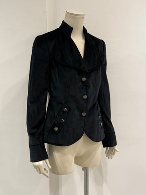 2000s Dolce & Gabbana button detailed velvet blazer