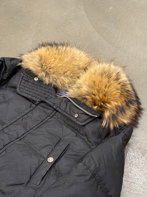 2000s Dsquared2 raccoon fur cropped puffer jacket