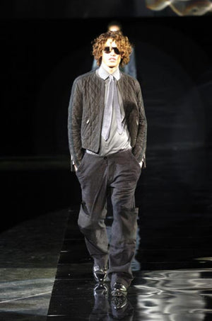 2004 Emporio Armani biker leather jacket