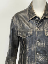 Load image into Gallery viewer, 2000s Roberto Cavalli washed faded leather jacket
