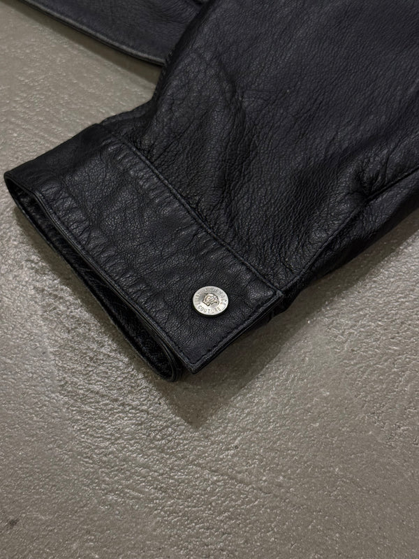 2000s Versace leather jacket