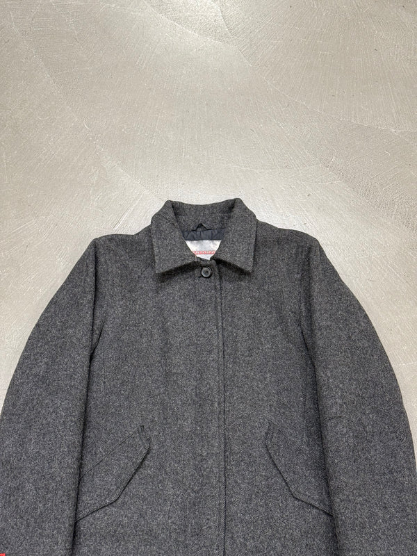 2000s Prada single breasted long wool coat