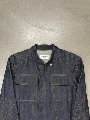 2000s Yves Saint Laurent sample denim jacket with quilted detailing