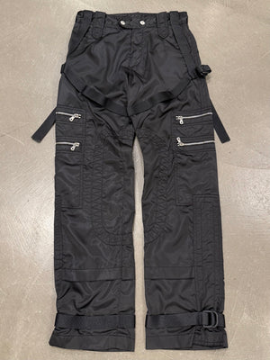 A/W2003 Dolce & Gabbana bondage nylon technical cargo pants