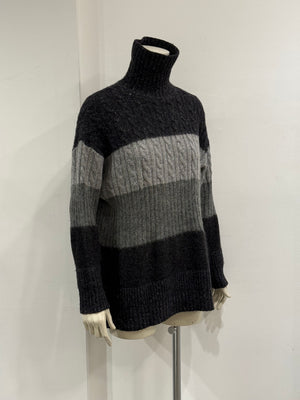 1990s Dolce & Gabbana angora wool striped knit