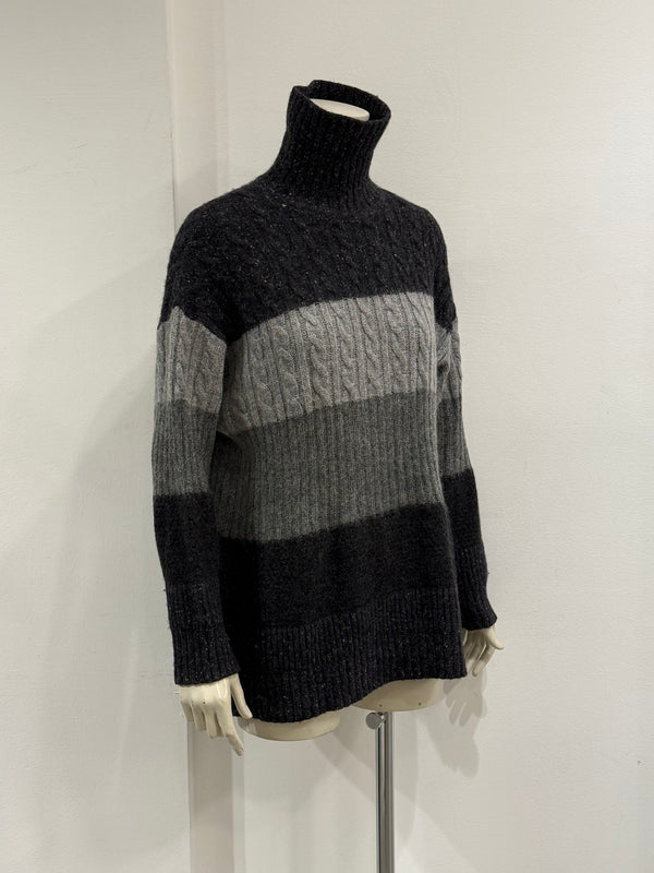 1990s Dolce & Gabbana angora wool striped knit