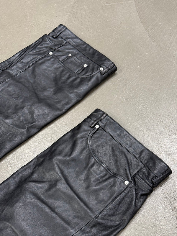 Balenciaga Falkon thigh-high leather pants boots