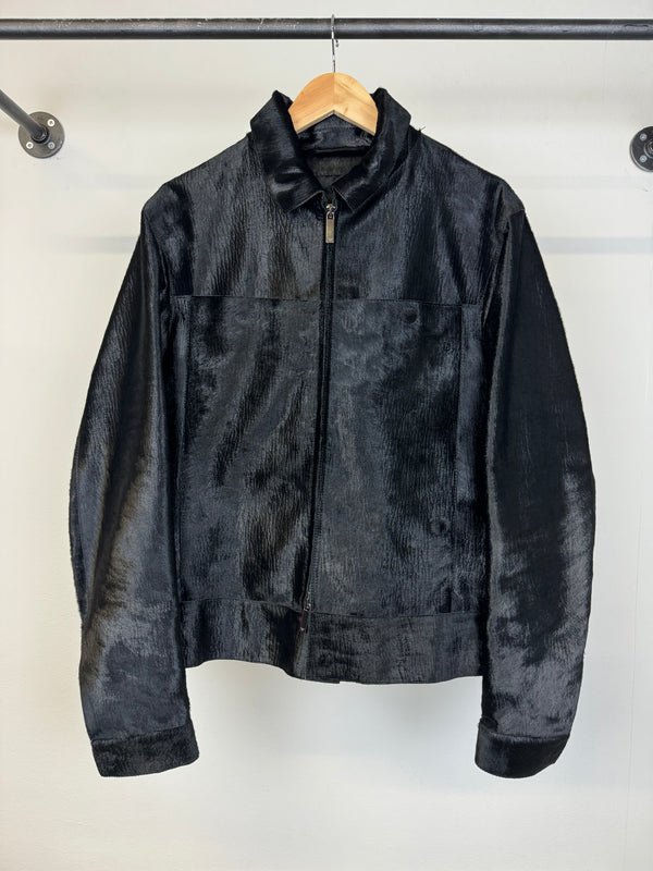 AW2013 Emporio Armani sample pony hair leather jacket