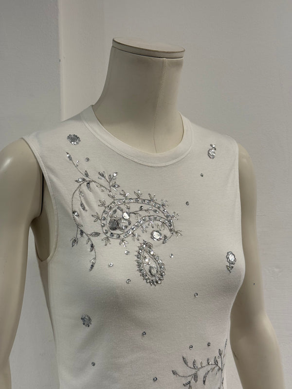 S/S2004 Christian Dior by John Galliano embellished logo top