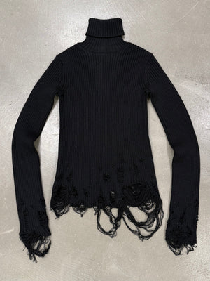2020 Balenciaga distressed turtleneck