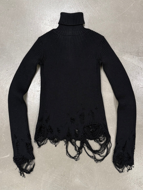 2020 Balenciaga distressed turtleneck