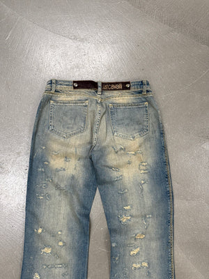 2000s Cavalli distressed faded jeans