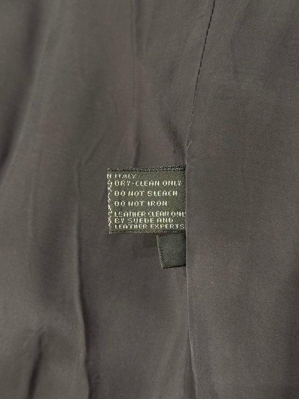 1990s Prada nylon midi dress with leather details