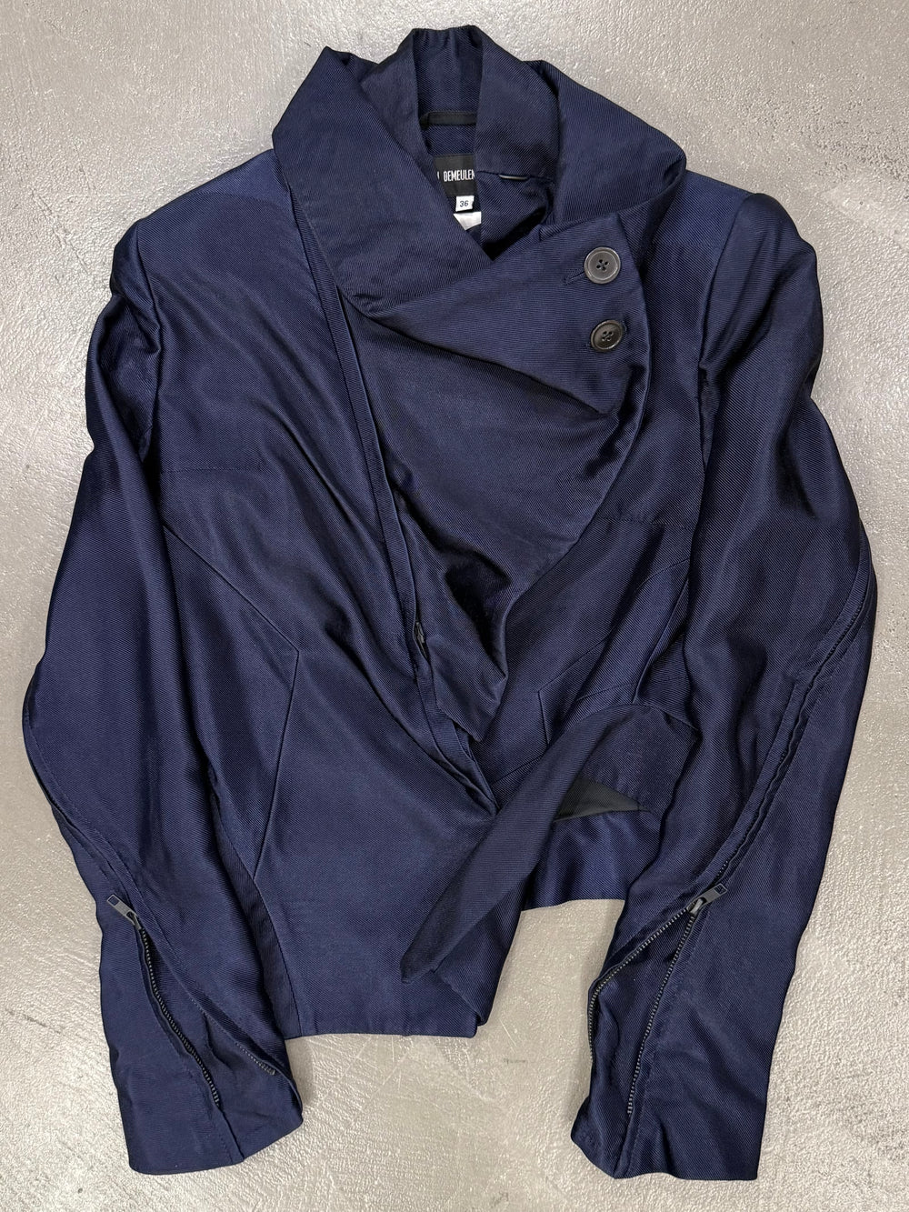 A/W2012 Ann Demeulemeester runway asymmetrical back-zip jacket