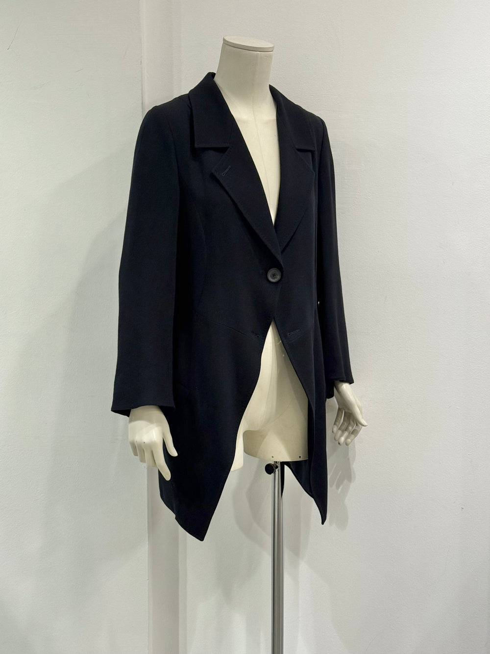 2000s Ann Demeulemeester fishtail wool coat