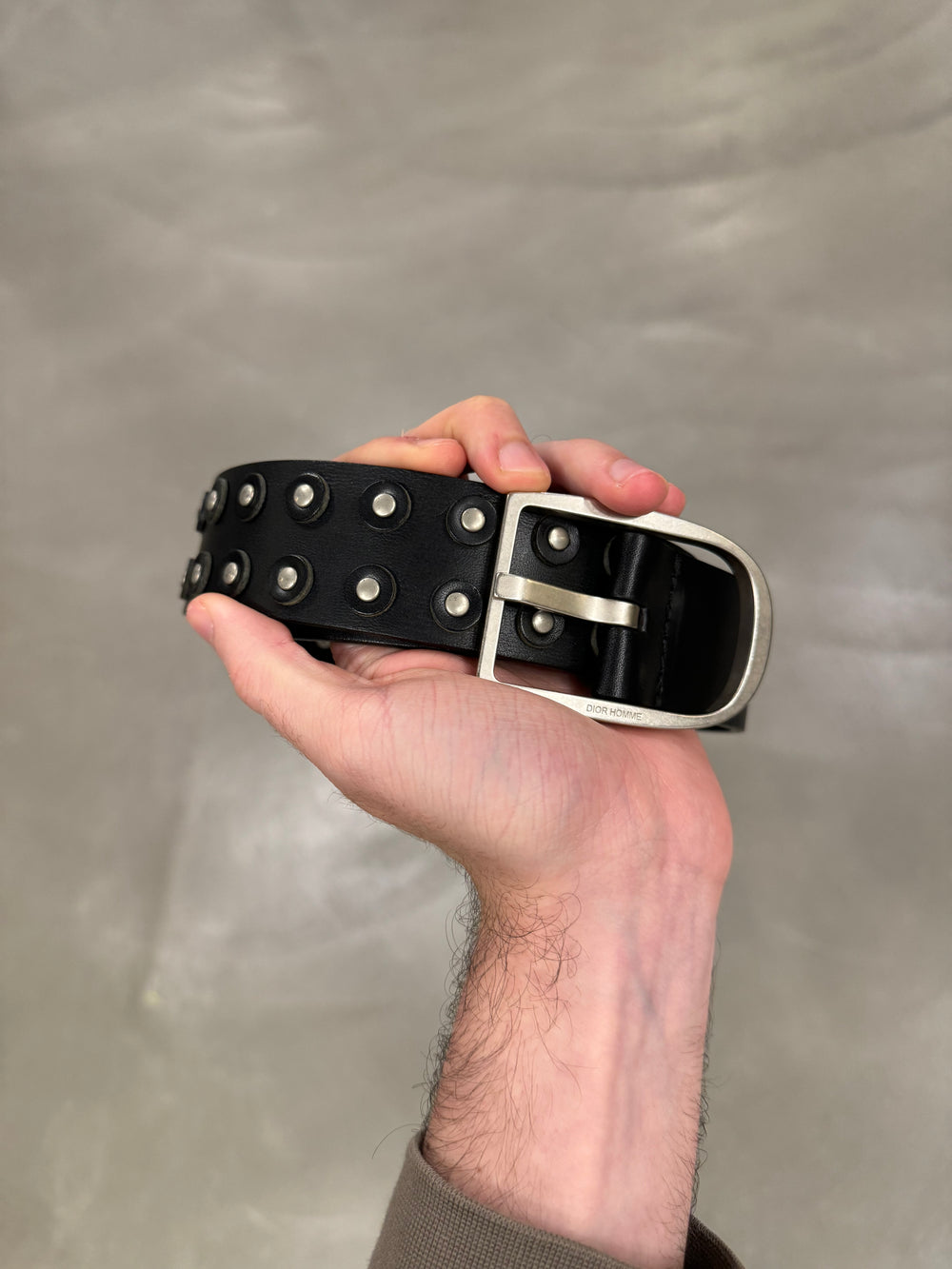 A/W 2003 Dior by Hedi Slimane luster studded belt