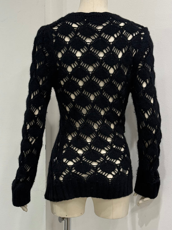 2000s Dolce & Gabbana mesh cut-out knit