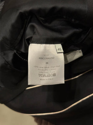 2000s Dior Homme contrast stripe tailored blazer jacket