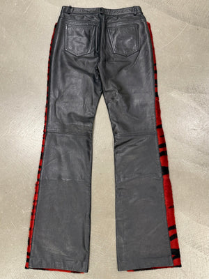 2000s Cavalli hybrid tiger leather pants