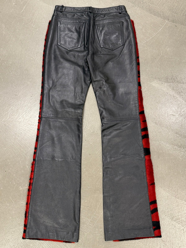 2000s Cavalli hybrid tiger leather pants