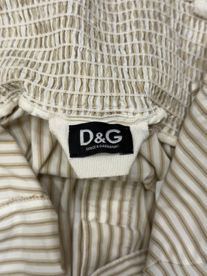 2000s Dolce & Gabbana pinstripe corset top