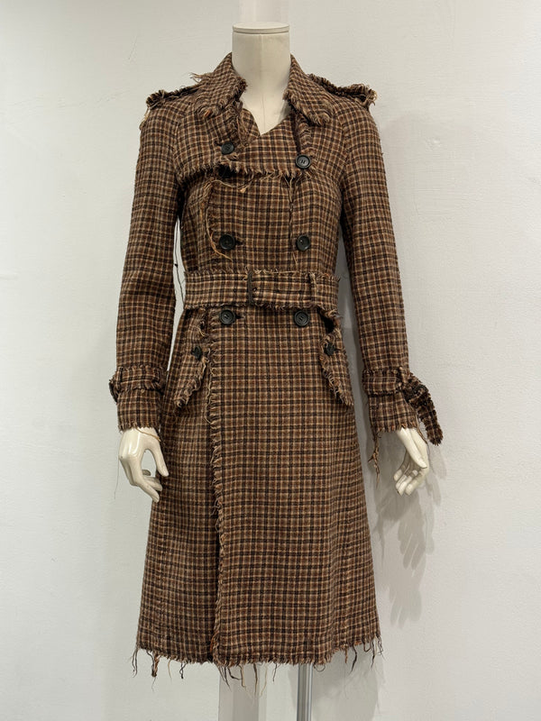 A/W2004 Junya Watanabe distressed tweed runway coat