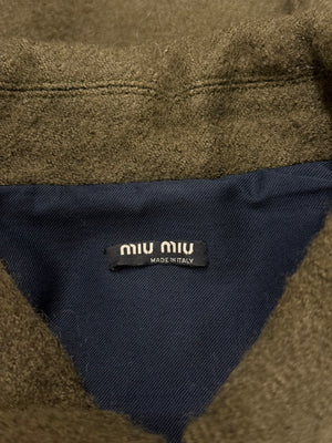2000s Miu Miu wool military double breasted coat