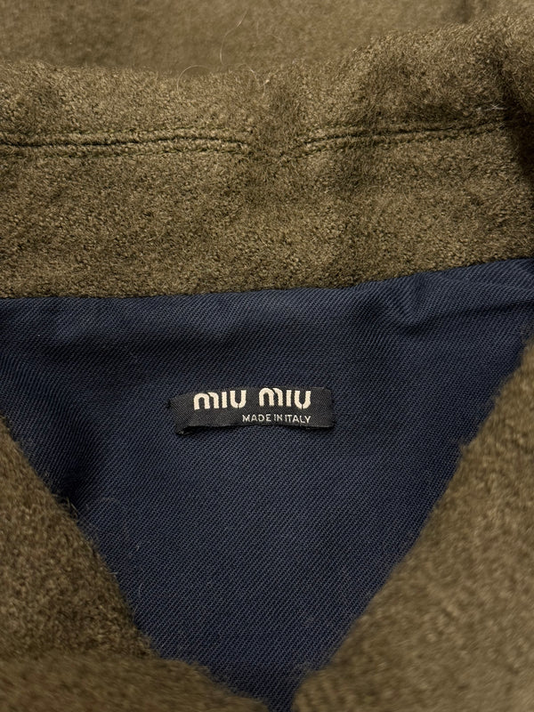 2000s Miu Miu wool military double breasted coat