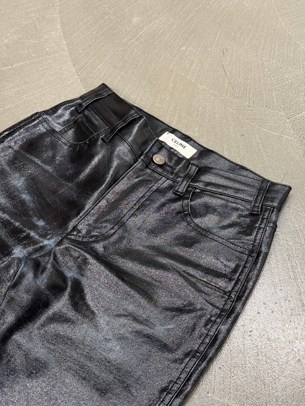 Celine distressed coated jeans