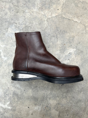 1990s Dirk Bikkembergs metal heel square toe boots