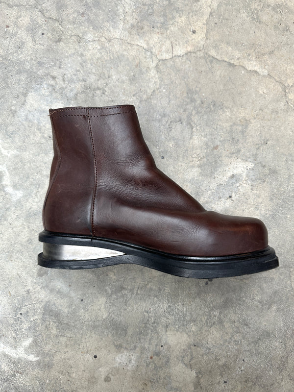 1990s Dirk Bikkembergs metal heel square toe boots