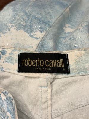 1990s Roberto Cavalli sequin printed pants