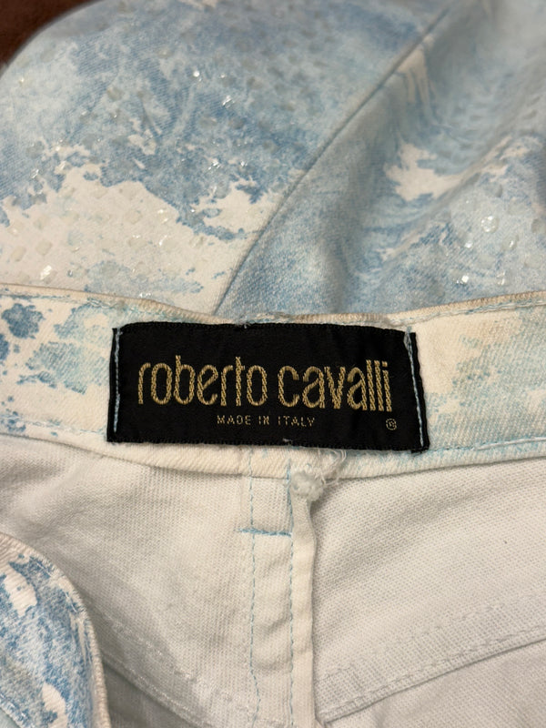 1990s Roberto Cavalli sequin printed pants