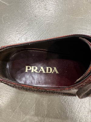 2000s Prada airbag derby leather shoes