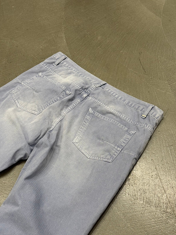 2000s Dior light wash faded denim straight jeans