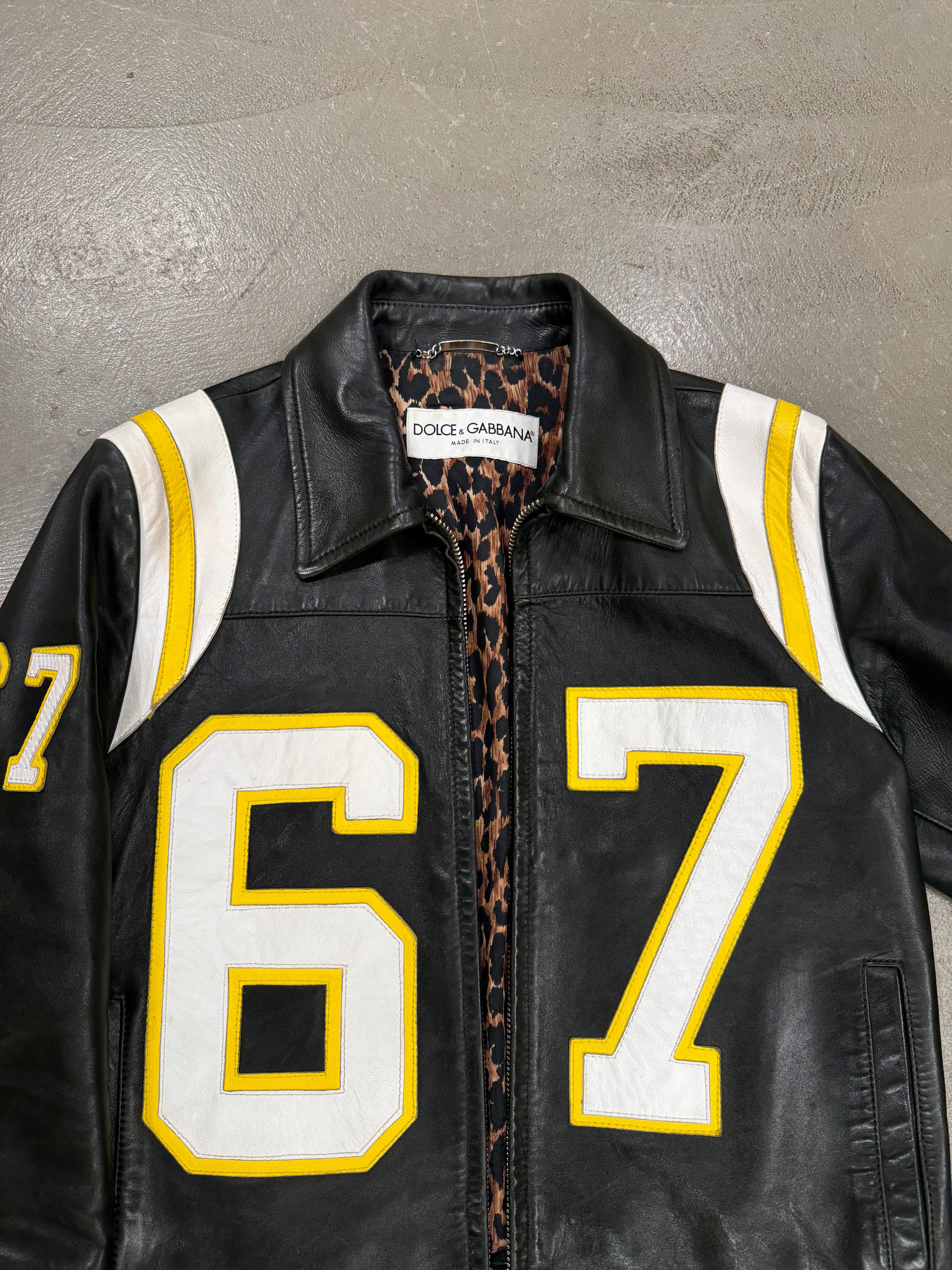 S/S 2002 Dolce & Gabbana runway biker leather jacket