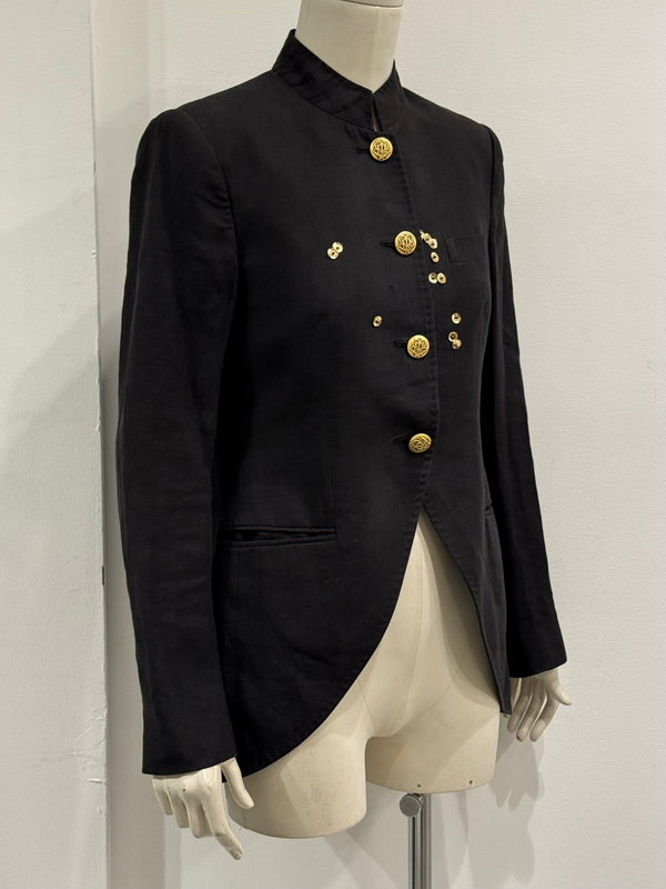 2000s Dolce & Gabbana military tailored jacket with pins