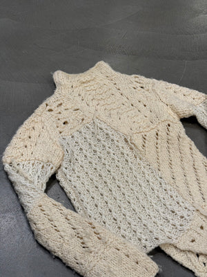 1990s Emporio Armani deconstructed patchwork sweater