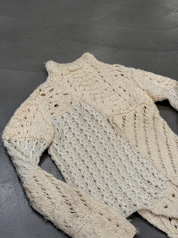 1990s Emporio Armani deconstructed patchwork sweater