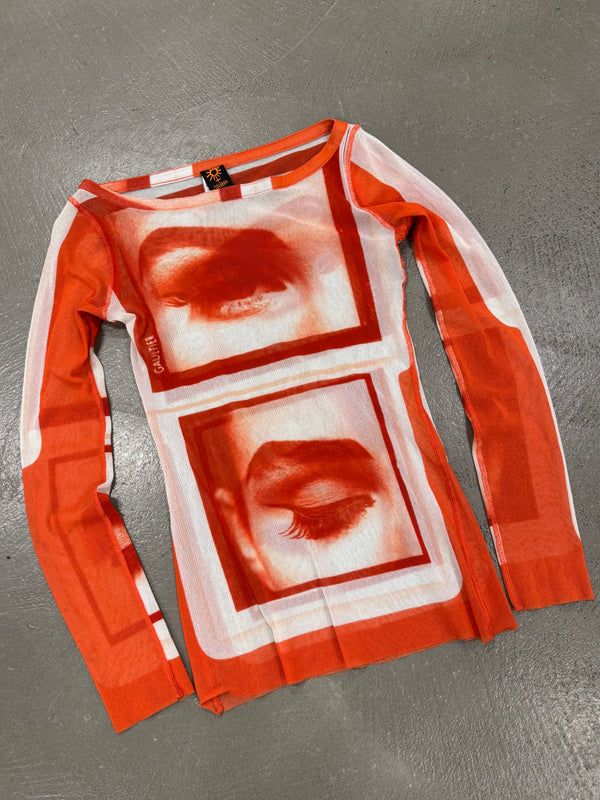 S/S2001 Jean Paul Gaultier “Madonna” eye mesh top