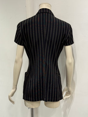 1990s Jean Paul Gaultier pinstripe double-breasted blazer