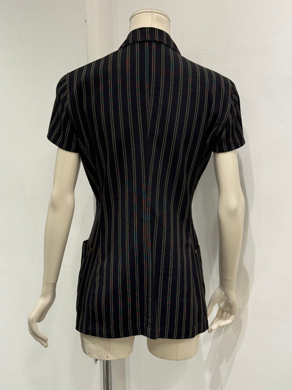 1990s Jean Paul Gaultier pinstripe double-breasted blazer