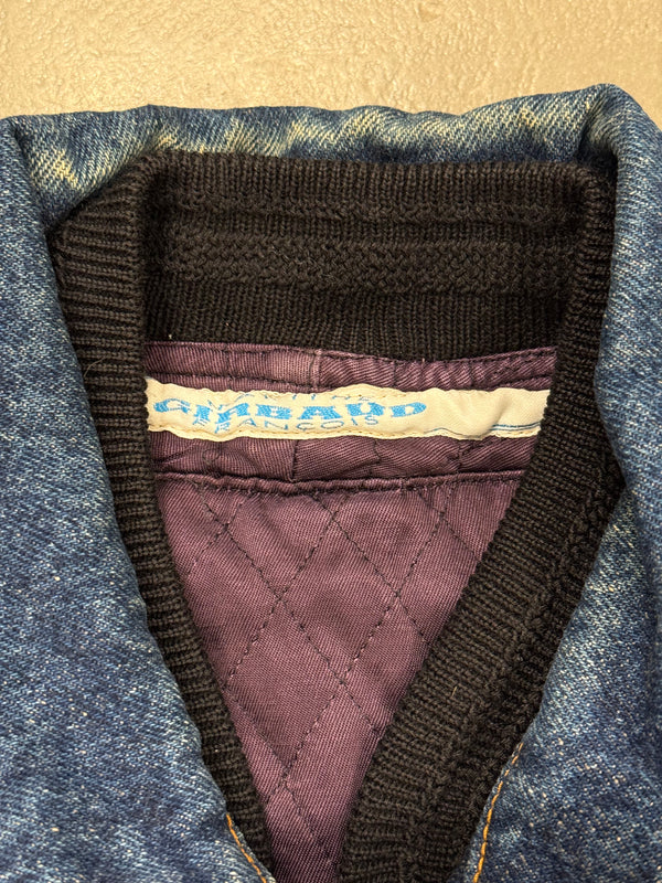1990s Marithe Francois Girbaud double layer denim bomber jacket
