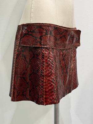 S/S2001 Dolce & Gabbana Python leather mini skirt