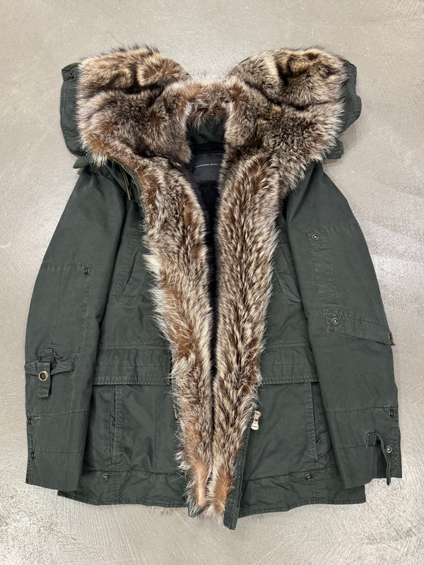 2010s Ermanno Scervino "Kanye" real marmot fur parka