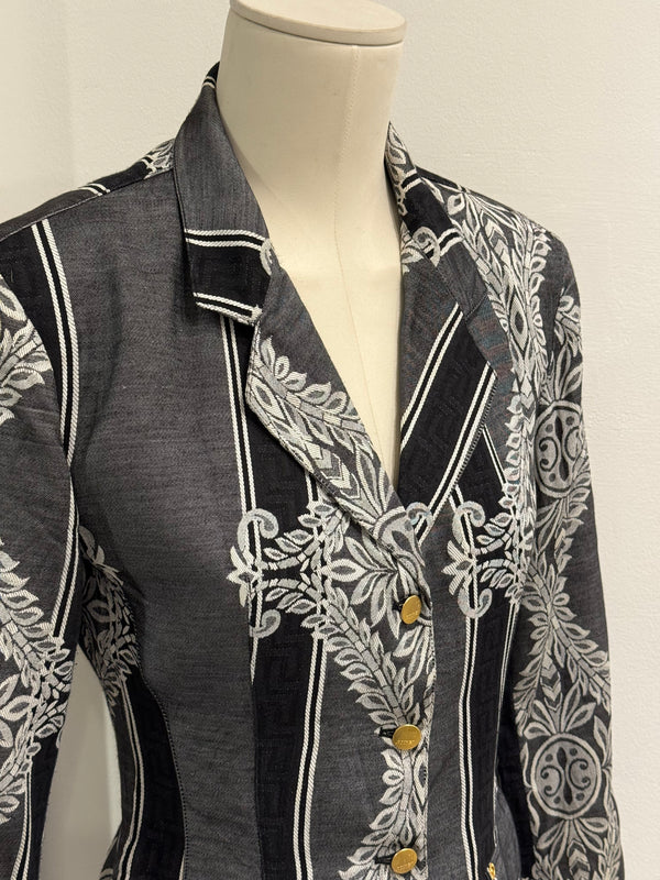 2000s Jean Paul Gaultier paisley set blazer skirt