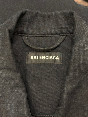 A/W2019 Balenciaga by Demna padded biker denim jacket