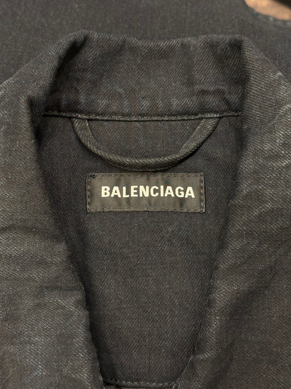 A/W2019 Balenciaga by Demna padded biker denim jacket