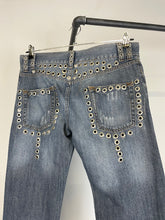 Load image into Gallery viewer, SS06 Dolce &amp; Gabbana eyelet studded holed jeans
