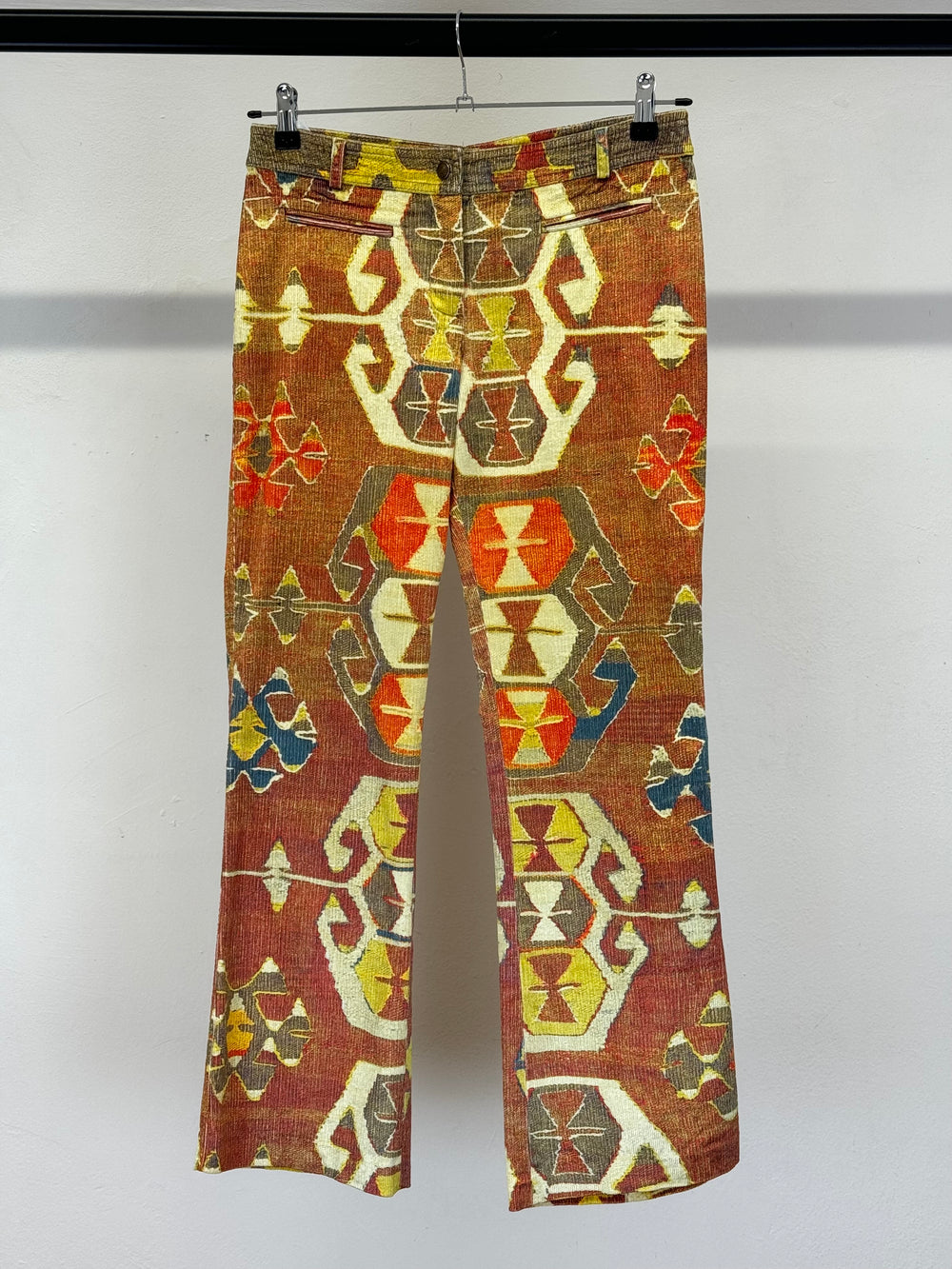 F/W 2002 Christian Dior by John Galliano trompe l'oeil carpet velvet pants